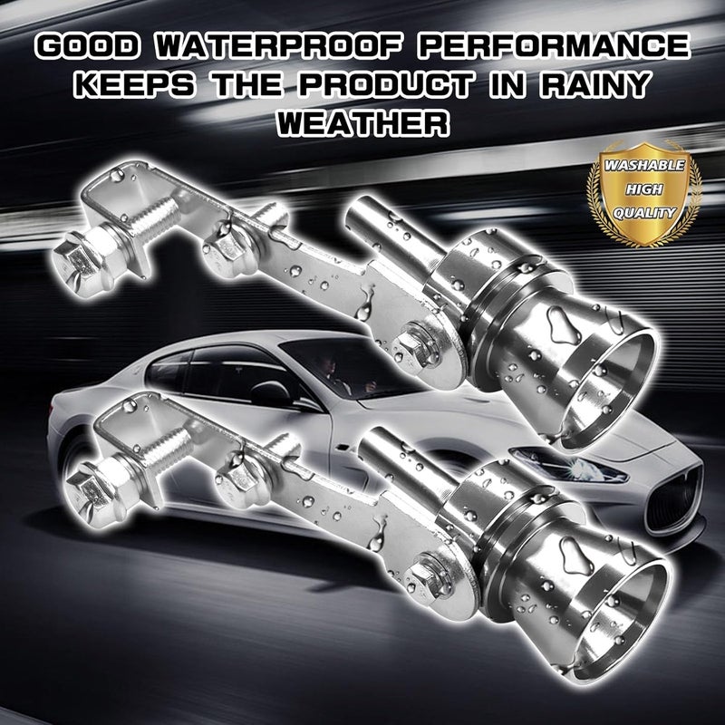 Hirificing 2PCS Exhaust Turbo Whistle, Loud Turbo Sound Booster Exhaust Muffler Pipe Aluminum Alloy Whistle,Car Roar Maker Turbo Sound Enhancer Whistle Simulator(XL-Silver) - Image 4